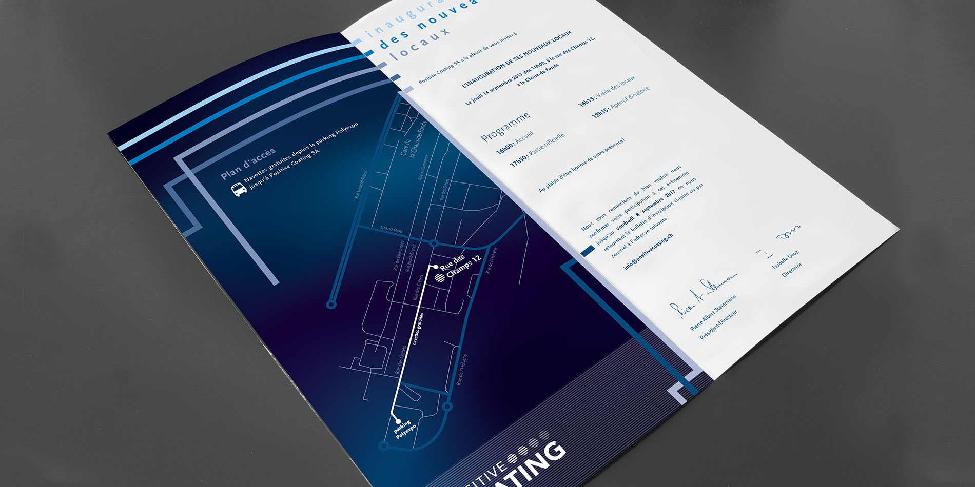 Positive Coating - Invitation EPHJ 2018 - B12communication, communication et graphisme
