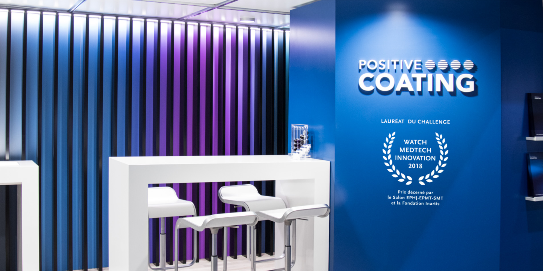 Positive Coating - Vitrine EPHJ 2018 - B12communication, communication et graphisme